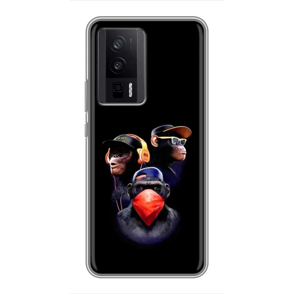 Чехол с рисунком «Три обезьяны» для Xiaomi POCO F5 Pro Чехол с рисунком «Три обезьяны» для Xiaomi POCO F5 Pro