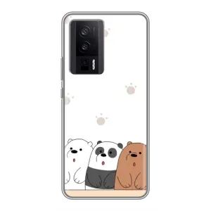 Чохли з зображенням різних тварин на Xiaomi POCO F5 Pro (Здивовані ведмедики)