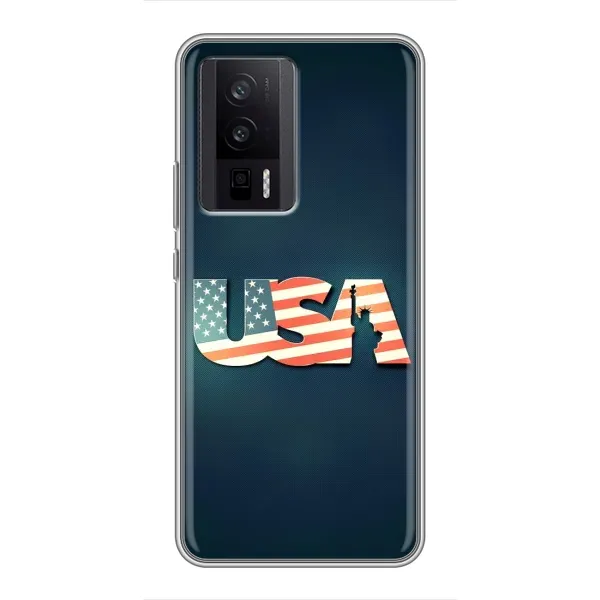 Чехол с рисунком «USA» для Xiaomi POCO F5 Pro Чехол с рисунком «USA» для Xiaomi POCO F5 Pro