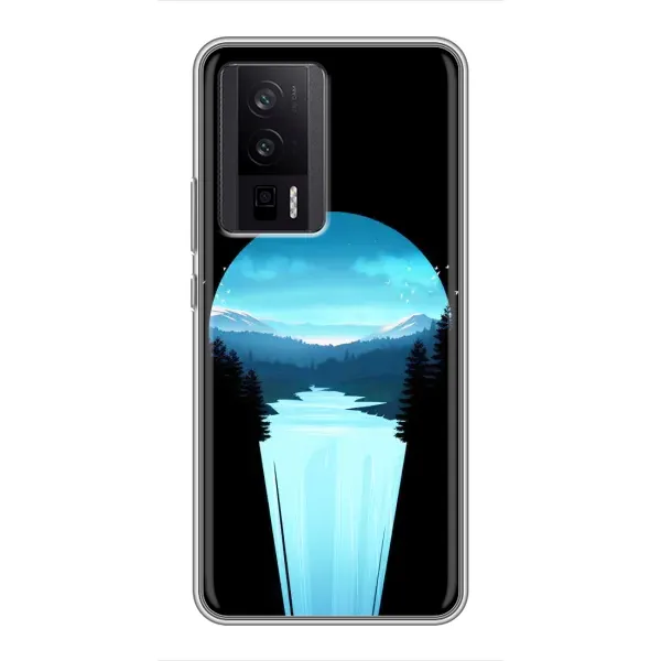 Чехол с рисунком «Синий Водопад» для Xiaomi POCO F5 Pro Чехол с рисунком «Синий Водопад» для Xiaomi POCO F5 Pro