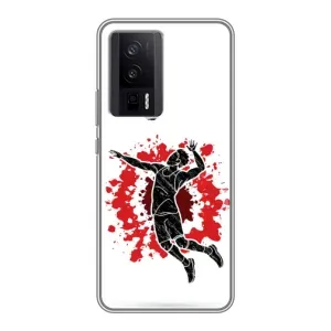 Чехлы с принтом Спортивная тематика для Xiaomi POCO F5 Pro (Волейболист)