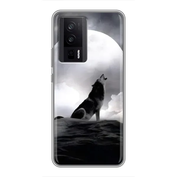 Чехол с рисунком «Волк и луна» для Xiaomi POCO F5 Pro Чехол с рисунком «Волк и луна» для Xiaomi POCO F5 Pro