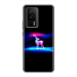 Силіконовий бампер з картинкою звірів для Xiaomi POCO F5 Pro (Яскравий олень)