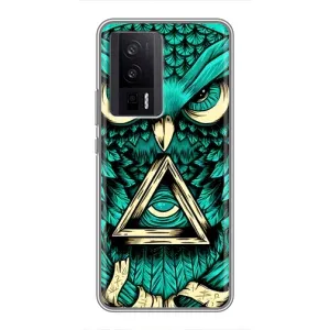 Чохли з принтом СОВИ для Xiaomi POCO F5 Pro (Зелена сова)
