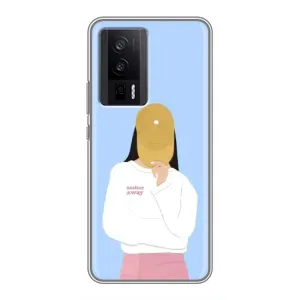 Силиконовый Чехол на Xiaomi POCO F5 Pro с картинкой Стильных Девушек (Желтая кепка)