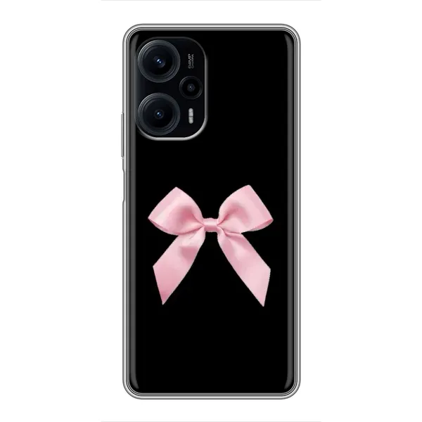 Чехол с рисунком «Бант на черном» для Xiaomi POCO F5 Чехол с рисунком «Бант на черном» для Xiaomi POCO F5