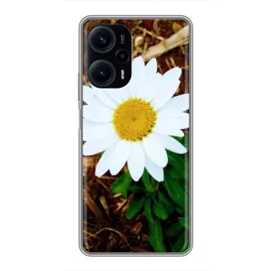 Чехол с ромашками на Xiaomi POCO F5 (Белая ромашка)