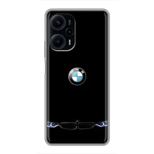 Силиконовый бампер с картинкой машины на Xiaomi POCO F5 (Черный BMW)