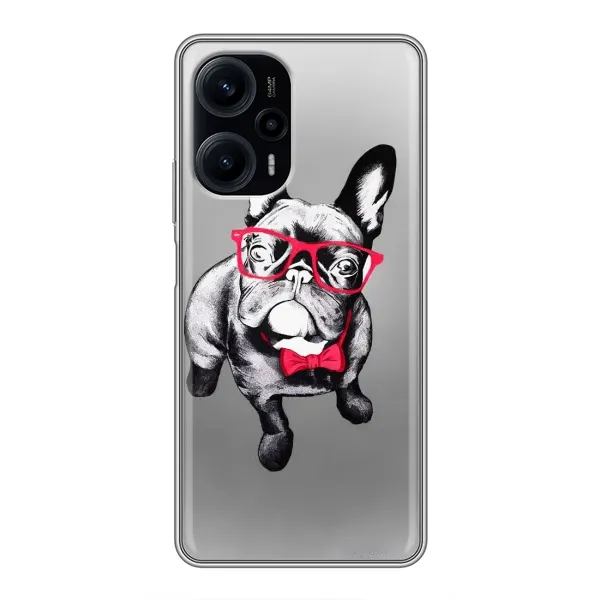 Чехол с рисунком «Бульдог в очках» для Xiaomi POCO F5 Чехол с рисунком «Бульдог в очках» для Xiaomi POCO F5