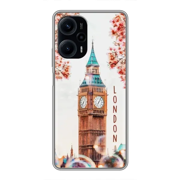 Чехол с рисунком «Часы Лондон» для Xiaomi POCO F5 Чехол с рисунком «Часы Лондон» для Xiaomi POCO F5