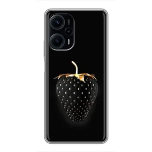 Чехол с изображением вкусной еды для Xiaomi POCO F5 (Чёрная клубника)