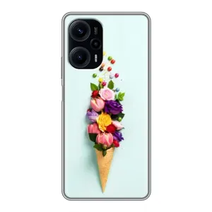 Чохли з тематикою "КВІТИ" на Xiaomi POCO F5 (Квітка-морозиво)