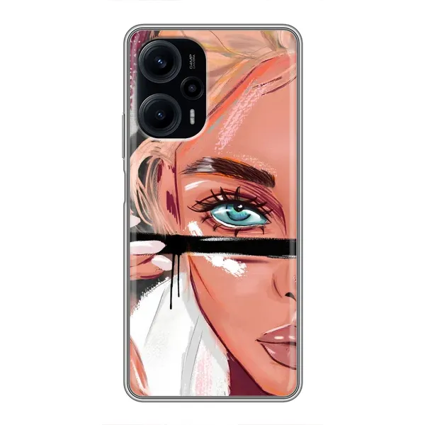 Чехол с рисунком «Девушка и ресницы» для Xiaomi POCO F5