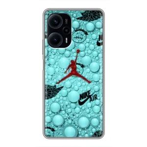 Силиконовый Чехол Nike Air Jordan на Поко Ф5 (Джордан Найк)