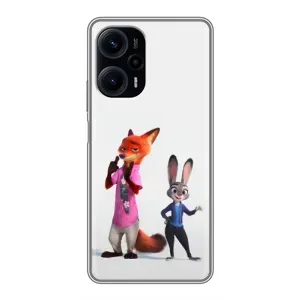 Силіконовий чохол з принтом Зоотрополіс для Xiaomi POCO F5 (Джуді і Нік)