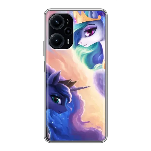 Чехол с рисунком «Единорожки на тучках» для Xiaomi POCO F5 Чехол с рисунком «Единорожки на тучках» для Xiaomi POCO F5