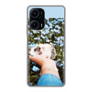 Чехлы с изображением разных животных для Xiaomi POCO F5 (Ежик на руках)
