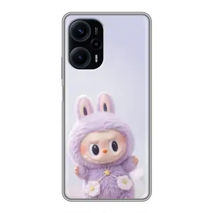 Чехол с принтом Лабубу для Xiaomi POCO F5 (Фиолетовый Лабубу)