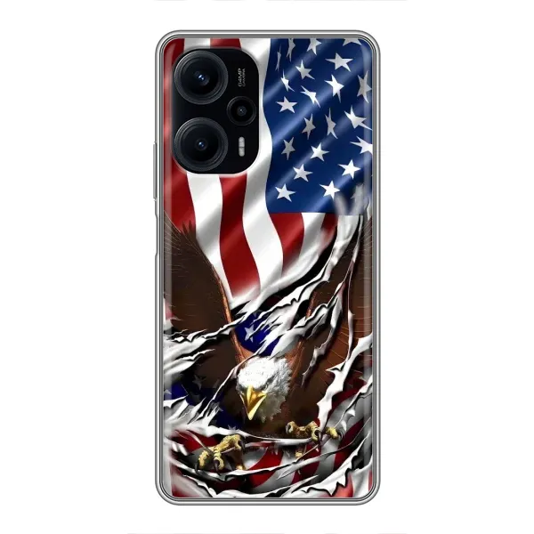 Чехол с рисунком «Флаг USA» для Xiaomi POCO F5 Чехол с рисунком «Флаг USA» для Xiaomi POCO F5