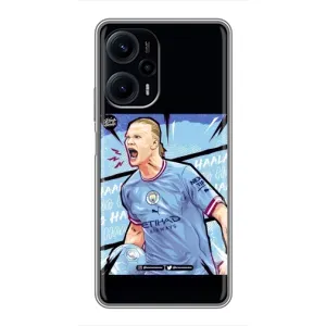 Чехлы с принтом для Xiaomi POCO F5 Футболист (гол Эрлинг Холланд)