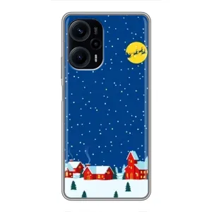 Силиконовый бампер на рождество для Xiaomi POCO F5 (Город в снегу)