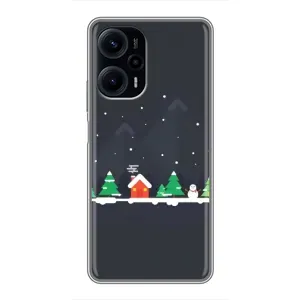 Силиконовый бампер на рождество для Xiaomi POCO F5 (Город зимний)