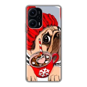 Бампер для Xiaomi POCO F5 с картинкой "Песики" (Грустная собака)
