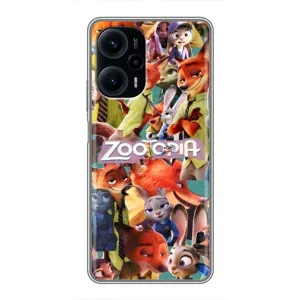 Силіконовий чохол з принтом Зоотрополіс для Xiaomi POCO F5 (Колаж героїв)
