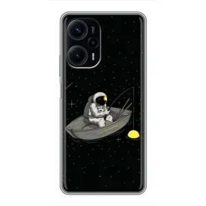 Силиконовый Чехол с принтом "Космонавты" на Xiaomi POCO F5 (Космонавт на рыбалке)