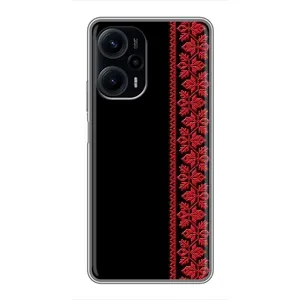 Силиконовый Чехол на Xiaomi POCO F5 (Красная Вышиванка)