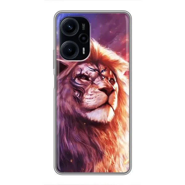 Чехол с рисунком «Красочный ЛЕВ» для Xiaomi POCO F5 Чехол с рисунком «Красочный ЛЕВ» для Xiaomi POCO F5