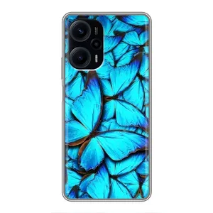 Силиконовый бампер с картинкой животных для Xiaomi POCO F5 (Крылья бабочек)