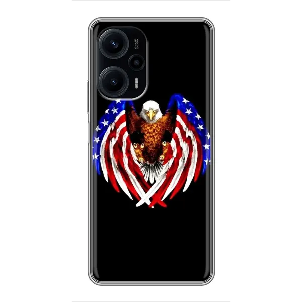 Чехол с рисунком «Крылья США» для Xiaomi POCO F5 Чехол с рисунком «Крылья США» для Xiaomi POCO F5