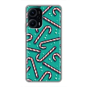 Силиконовый бампер на рождество для Xiaomi POCO F5 (Леденцы)
