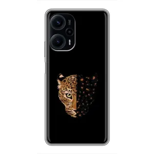 Чохол з леопардовим принтом на Xiaomi POCO F5 (Леопард на чорному)