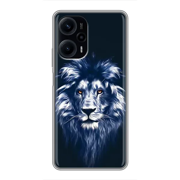 Чехол с рисунком «Лев - синий» для Xiaomi POCO F5 Чехол с рисунком «Лев - синий» для Xiaomi POCO F5
