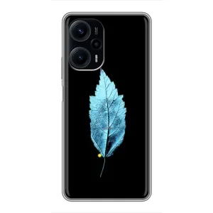 Чохол з картинками на чорному фоні для Xiaomi POCO F5 (Листя)