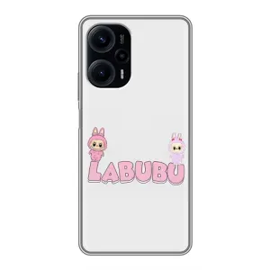 Чехол с принтом Лабубу для Xiaomi POCO F5 (Логотип Лабубу)