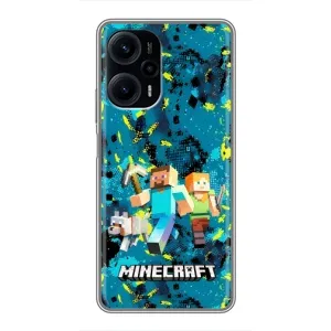 Чехлы для Xiaomi POCO F5 (Персонажи Майн Крафт) (Майнкрафт)