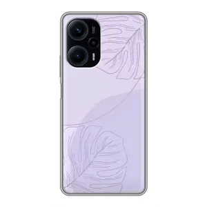 Чохол квітковий дизайн для Xiaomi POCO F5 (Монстера фіолетова)