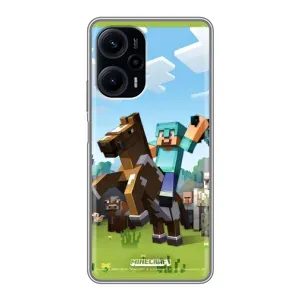 Чехлы для Xiaomi POCO F5 (Персонажи Майн Крафт) (На коне)