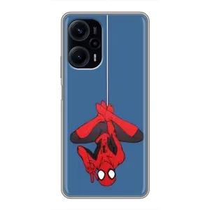Чехол Супергерой Человека Паука на Xiaomi POCO F5 (На паутине)