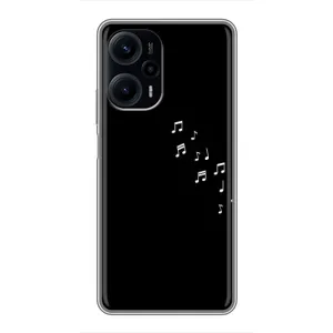 Чохол з картинками на чорному фоні для Xiaomi POCO F5 (Ноти)