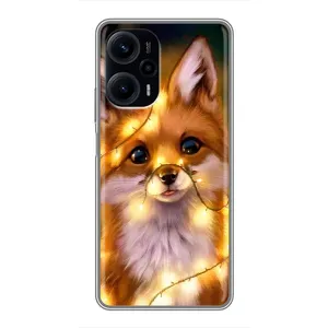 Чехол с Лисичкой для Xiaomi POCO F5 (Новогодний лисенок)