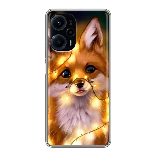 Чехол с рисунком «Новогодний лисенок» для Xiaomi POCO F5 Чехол с рисунком «Новогодний лисенок» для Xiaomi POCO F5