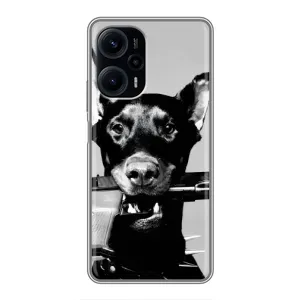 Чехол ДОБЕРМАН для Xiaomi POCO F5 (Опасный доберман)