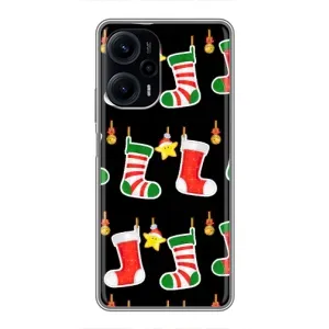 Силиконовый бампер на рождество для Xiaomi POCO F5 (Рождественские подарки)