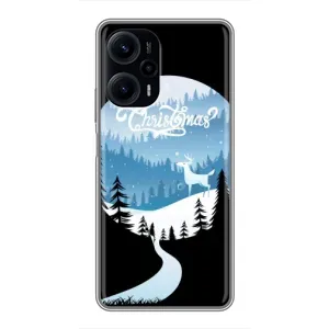 Силиконовый бампер на рождество для Xiaomi POCO F5 (Рождественский Олень)