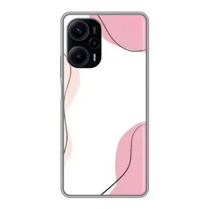 Чохол квітковий дизайн для Xiaomi POCO F5 (Рожевий фон)