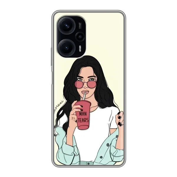Чехол с рисунком «С напитком» для Xiaomi POCO F5
